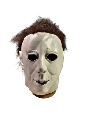 Michael Myers Latex Halloween Mask With Brown Hair Adult Size Horror Prop NEW